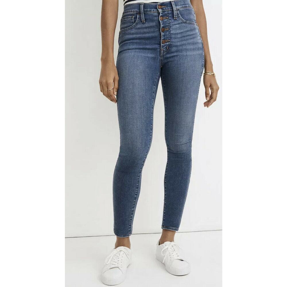 Madewell Women's 10" High-Rise Roadtripper Jeans Sz 25 Supersoft Skinny Denim